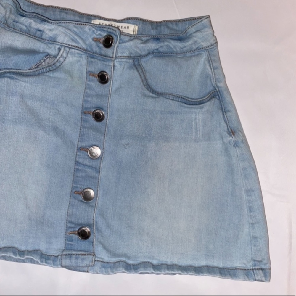 Streetwear Society Jean Mini Skirt - Picture 3 of 9
